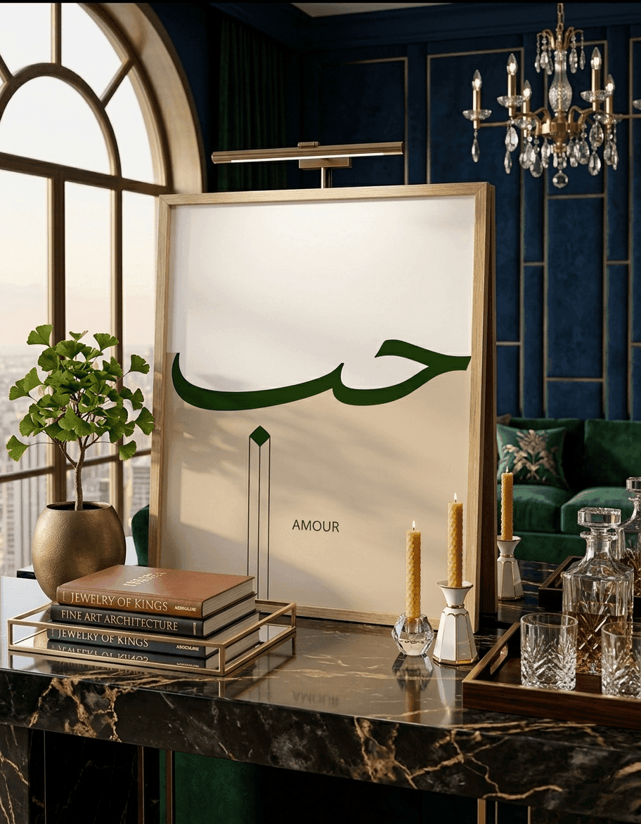 Tableau calligraphie arabe — Hubb — Amour