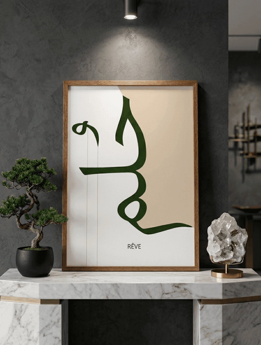 Tableau calligraphie arabe — Hulm — Rêve
