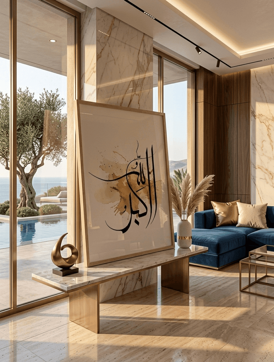 Tableau calligraphie arabe — Allahu Akbar
